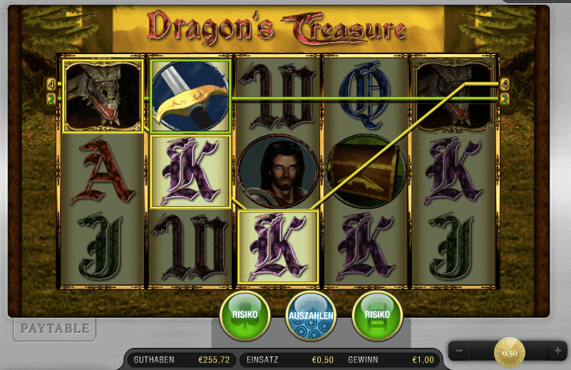 Gewinn bei Dragons Treasure