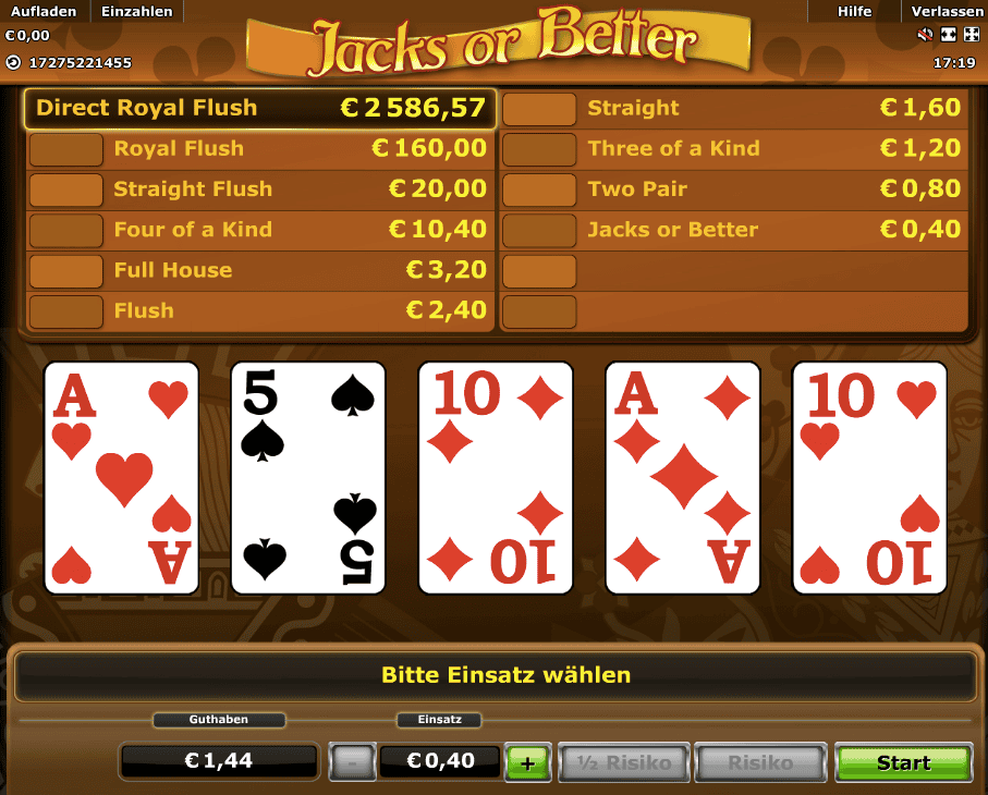 Jacks or better casino guide
