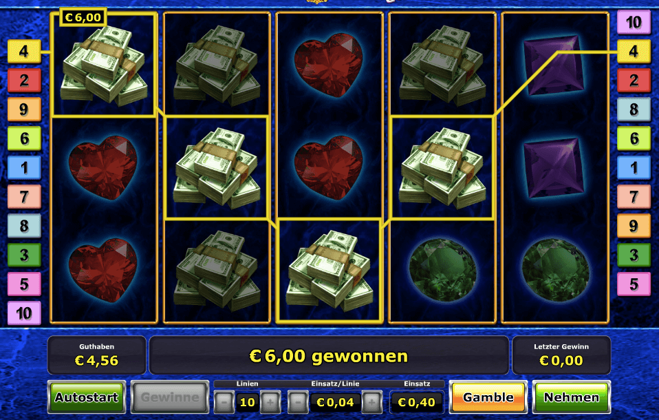 Gewinn im Just Jewels online Spielautomaten in Höhe von 6,00 Euro