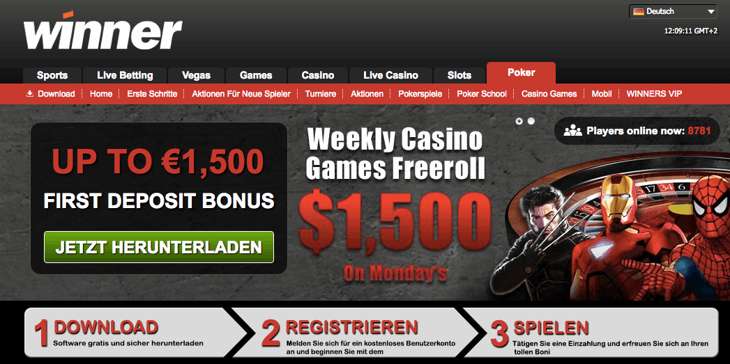 Winner Poker - Bonus sichern und online Poker spielen