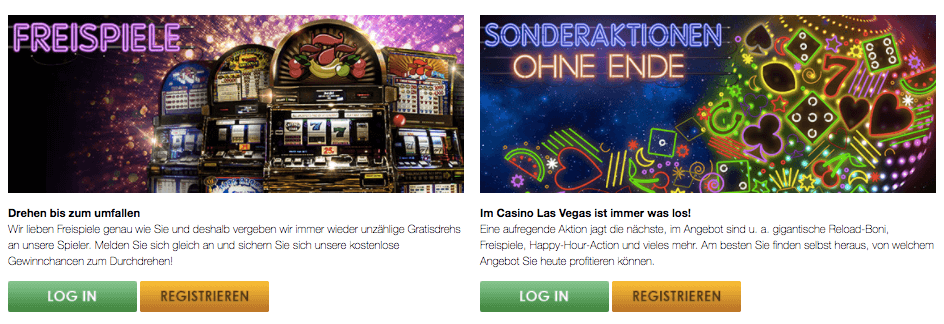 Aktionen im Casino Las Vegas