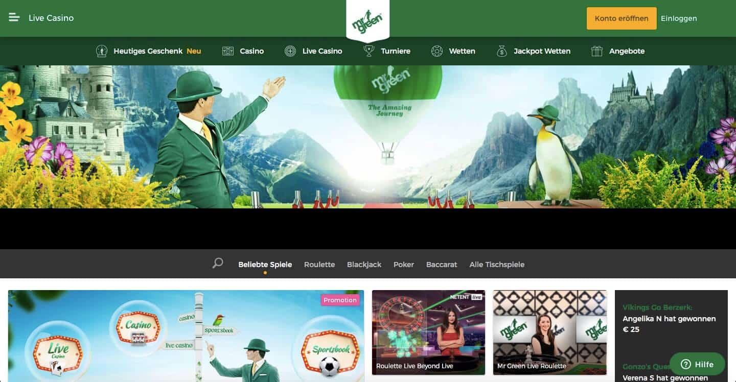 Mr Green Casino: Neue Kooperation mit NetEnt in Dänemark
