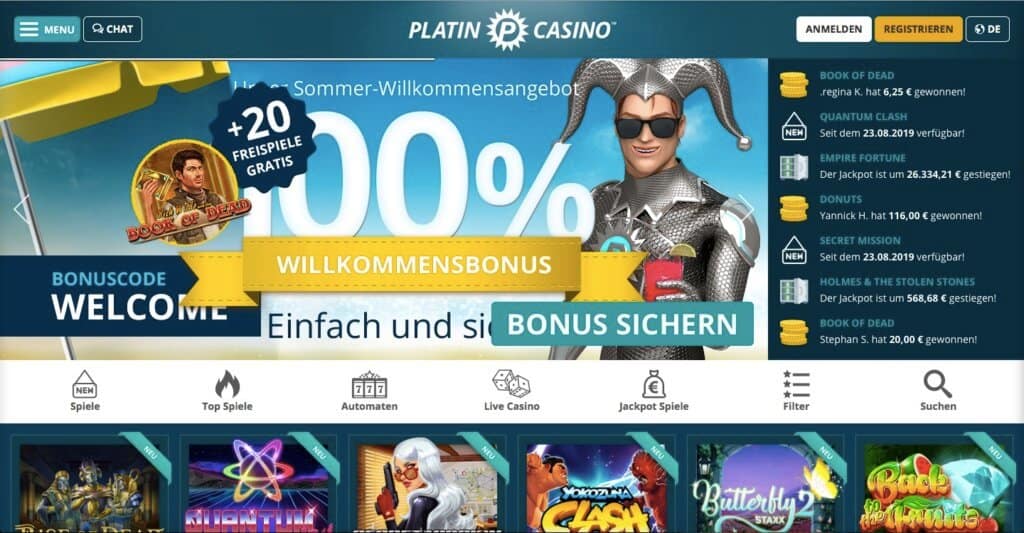 Platincasino: Über 60.000 Euro für die Spieler zum Geburtstag