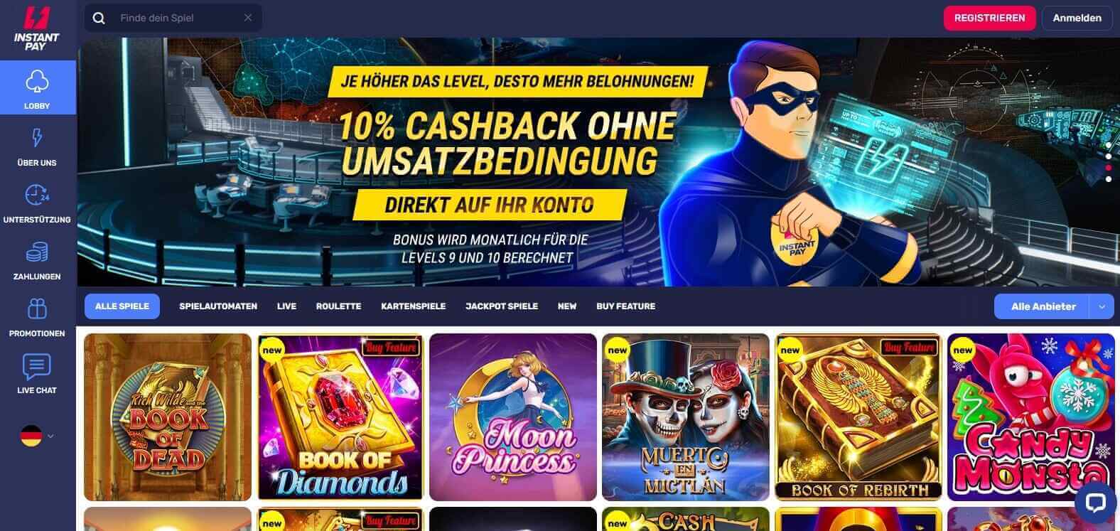 situs web kasino instantpay