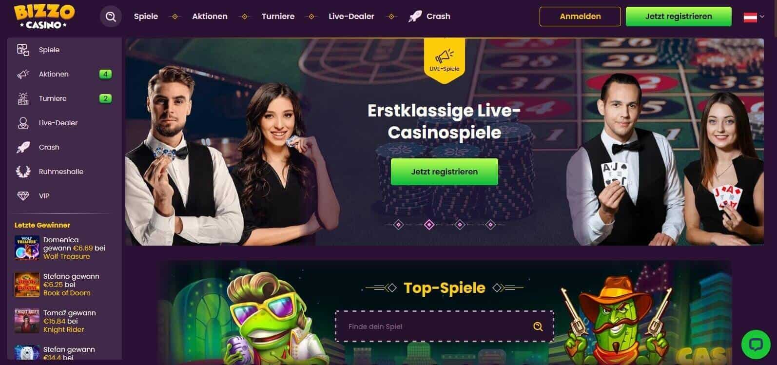 bizzo casino login