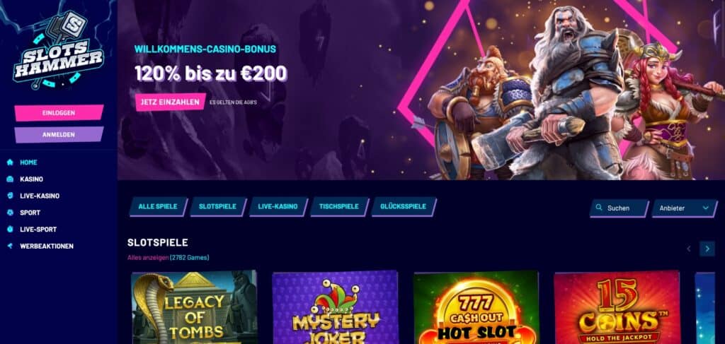 slotshammer casino homapge