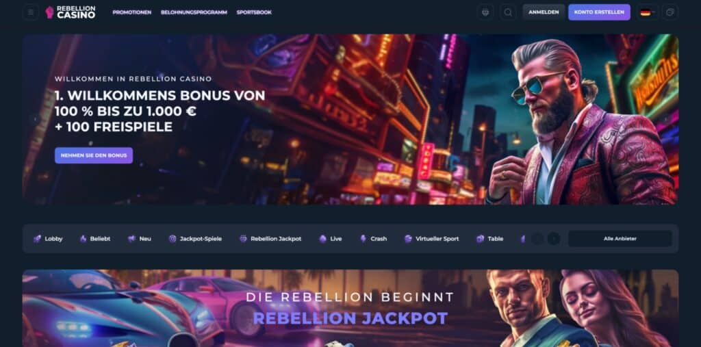 rebellion casino desktop screenshot